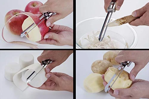 Seki Japan Long Vegetable Peeler, Stainless Steel Blade With Plasctic Safety Cover 6 Seki Japan Long Vegetable Peeler, Stainless Steel Blade With Plasctic Safety Cover - Image 4