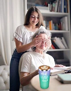 Best Gigi Ever-Grandma Gifts From Granddaughter Grandson Mothers Day Birthday Christmas Gifts For New Grandma,Nana,Mimi,Soon To Be Gigi,Stainless Steel Insulated Grandmother Mug Cup 20Ounce Multicolor -KitchenAid Shop 41PYFHv1SeL