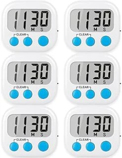 2 Pack Digital Kitchen Timer For Cooking Big Digits Loud Alarm Magnetic Backing Stand Cooking Timers For Baking White -KitchenAid Shop 41Pb VzRyS. AC