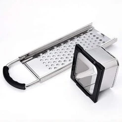 Stainless Steel Spaetzle Maker Homemade Noodle Dumpling Making Tool With Safety Pusher And Comfortable Rubber Handle