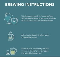 Universal Tea Infuser With Lid/Coaster – Fits Mugs, Cups, Teapots – Food Grade 304 Stainless Steel Filter – Large Capacity With Extra-Fine Mesh -KitchenAid Shop 41PmNWDQCLL