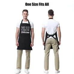 Miracu Funny Aprons For Men, Women - Fathers Day, Mothers Day, Birthday Kitchen Gifts For Men, Mom, Wife, Dad, Husband, Boyfriend, Baker, Mens Grill Chef Apron, Fun BBQ Grilling Baking Cooking Aprons -KitchenAid Shop 41PoRlTPb0L