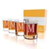 Monogrammed Gifts For Men - 4PC 11 Oz Custom Whiskey Glasses (M-Monogram) - Engraved Whiskey Glasses - Personalized Whiskey Glasses - Unique Bourbon Glasses - Personalized Glass Gifts For Dad -KitchenAid Shop 41Pqftq4xJS