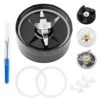 Cross Blade Blender Replacement Parts With Base Gear &Blade Gear Rubber Gaskets Replacement Parts Compatible With 250W Magic Bullet MB1001 Series Blender（10 Pieces)