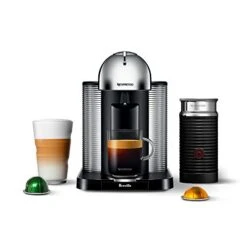 Nespresso Vertuo Coffee And Espresso Maker By Breville Aeroccino, Chrome