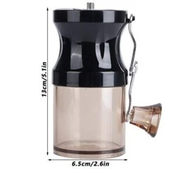 Manual Coffee Grinder, Washable Mini Hand Crank Coffee Bean Grinding Machine With Top Transparent Bean Bin Kitchen Supply (01) -KitchenAid Shop 41PvYGKcoBL