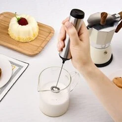 Frother Handheld, Electric Milk Frother, USB C Rechargeable Milk Frother, Mini Frother With Stand, Kitchen Gift Hand Frother For Coffee Cappuccino, Frappe, Matcha, Hot Chocolate-Stainless Steel Silver 9 Frother Handheld, Electric Milk Frother, USB C Rechargeable Milk Frother, Mini Frother With Stand, Kitchen Gift Hand Frother For Coffee Cappuccino, Frappe, Matcha, Hot Chocolate-Stainless Steel Silver -KitchenAid Shop 41Q1mnpnxgL