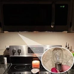 Microwave Light Bulb For Whirlpool GE, 125V 40W Microwave Light Bulbs Under Hood For Whirlpool GE Kenmore LG Maytag Amana Over The Range Hood Microwave - Replaces 8206232A WB25X10030, E17 Base, 2PCS -KitchenAid Shop 41Q5fIaoP9L