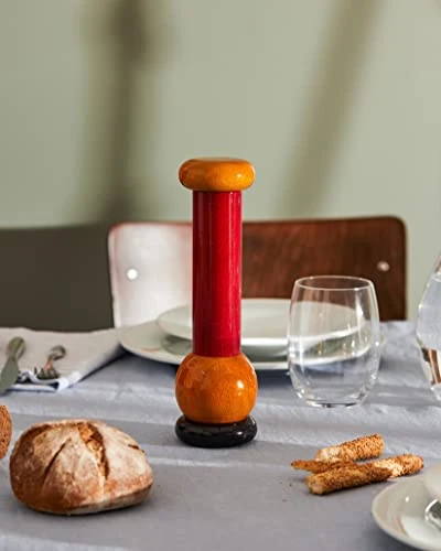 Alessi | Design Wooden Pepper Mill, Red 3 Alessi | Design Wooden Pepper Mill, Red