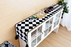 Black And White Diamond Woven Table Runner - 14 X 71 Inch Checker Runner Table Centerpiece For Dining Home Decor, Indoor Parties, Holiday Events Tassel Table Runner 14 Black And White Diamond Woven Table Runner - 14 X 71 Inch Checker Runner Table Centerpiece For Dining Home Decor, Indoor Parties, Holiday Events Tassel Table Runner -KitchenAid Shop 41Q73l3XtVL