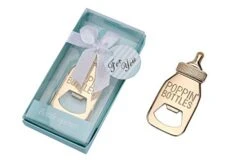 20 Pcs Gold Baby Feeder Bottle Openers Wedding Favors Decorations, Gift Box, Baby Shower Party Supplies