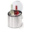 Stainless Steel Ice And Wine Bucket With Flip Top Lid And Ice Scoop, Holds 2 Bottles -KitchenAid Shop 41QHPgkZMKS