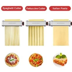 Pasta Attachment For KitchenAid Mixer, Includes Pasta Sheet Roller, Spaghetti Cutter, Fettuccine Cutter, 3Pcs For Kitchenaid Pasta Attachment By HOZODO -KitchenAid Shop 41QHWhzJ41L