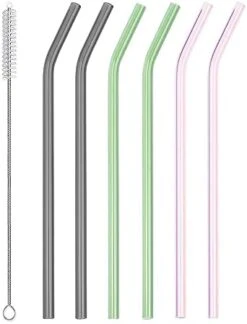 25 Pieces Reusable Plastic Straws. BPA-Free, 9 Inch Long Drinking Transparent Straws Fit For Mason Jar, Yeti Tumbler, Cleaning Brush Included -KitchenAid Shop 41QHm4xhsS. AC