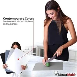 New Non Slip Flexible Kitchen Cutting Mats In Unique Modern Neutral Colors, Non-Porous Chopping Surface, Anti Slip, Dishwasher Safe, BPA Free, Set Of 4pcs -KitchenAid Shop 41QJGuJzspL