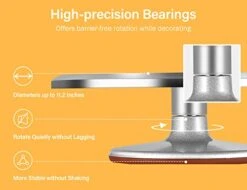 12 Inch Cake Turntable Cake Decorating Kit Supplies, 7 Pcs Baking Supplies Aluminium Alloy Revolving Cake Decorating Stand, With 3 Icing Smoother, Icing Spatula, Silicone Spatula, Cake Cutter -KitchenAid Shop 41QJZIGO9bL