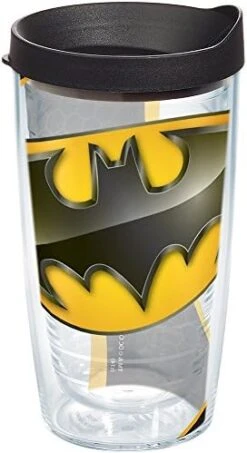 Tervis DC Comics Batman Logo Made In USA Double Walled Insulated Tumbler Travel Cup Keeps Drinks Cold & Hot, 16oz, Black Lid -KitchenAid Shop 41QRhHhRWXL. AC