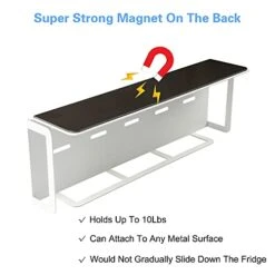 Magnetic Spice Rack Fridge Organizer Shelf Refrigerator Spice Rack Single Tier Magnetic Shelf Space Saver For Small Kitchen (White, 2 Pack Single Tier) 12 Magnetic Spice Rack Fridge Organizer Shelf Refrigerator Spice Rack Single Tier Magnetic Shelf Space Saver For Small Kitchen (White, 2 Pack Single Tier) -KitchenAid Shop 41QXIGHNPjS