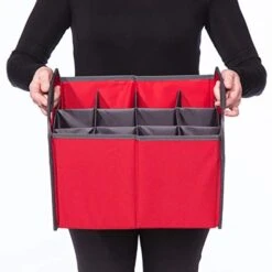 Meori 12 Bottle Wine Carrier, Padded Wine Bottle Storage Box, Collapsible Liquor Bottle Tote For 12 Glass Bottles -KitchenAid Shop 41QZIlRDW4L