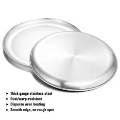 Pizza Baking Pan Pizza Tray 12 Inch Stainless Steel Pizza Pan Round Pizza Baking Sheet Oven Tray Pizza Crisper Pan, Healthy Pizza Cooking Pan For Oven, 2 Pack -KitchenAid Shop 41QePCrFoPL