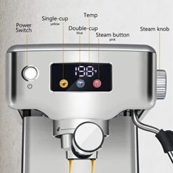 Espresso Machine 20 Bar, Stainless Steel Espresso Machine With Milk Frother For Cappuccino, Latte, Touch Screen Espresso Coffee Maker For Home -KitchenAid Shop 41Qf4pX85aL