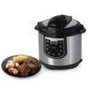 6-Quart Programmable Electric Pressure Cooker, Pressure Cooker And Slow Cooker In One, Stainless And Black