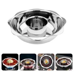 Hot Pot With Divider Two-flavor Stainless Steel Shabu Shabu Pot Chinese Hot Pot Pot For Electric Induction Cooktop Gas Stove Use -KitchenAid Shop 41QvIsznXlL