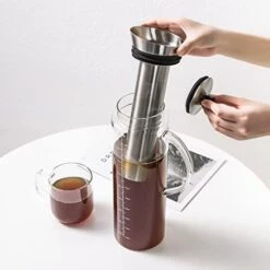 Cold Brew Coffee Iced Tea Maker & Fruit Pitcher - Large Capacity 68 Ounces - With Durable Glass Carafe/Fine Mesh Steel Infuser/Airtight Lid -KitchenAid Shop 41QzCYxy49L