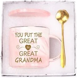 Best Grandma Mug Best Grandma Ever Mug Grandma Gifts Birthday Mothers Day Gifts For Grandma From Granddaughter Grandson Grandchildren Grandkids 12 Ounce Exquisite Box Spoon And Mug Mat Pink -KitchenAid Shop 41Qze92Q sL. AC
