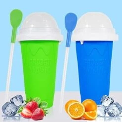 Cdbz Slushy Cup Slushie Cups,Slushie Maker Squeeze Cup,Frozen Magic Slushy Maker Cup,Slushy Cup 2 Pack, Protable Smoothie Mug Ice Cream Maker For Juices And Drinks (BLUE+PINK) -KitchenAid Shop 41R08ZVAW1L. AC
