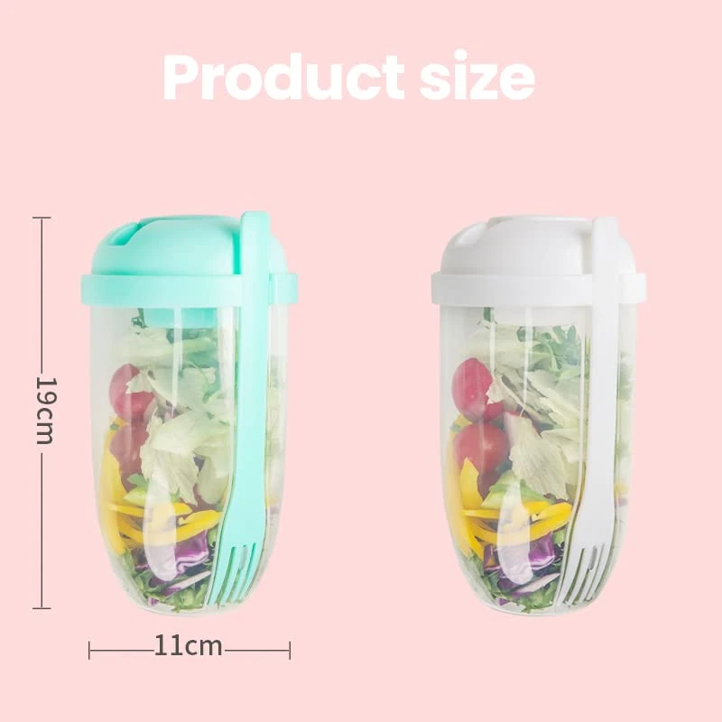 Keep Fit Salad Meal Shaker Cup, 2022 New Fresh Salad Cup To Go, Portable Salad Shaker With Fork And Salad Dressing Holder, Fruit And Vegetable Salad Cup Container Perfect For Work, Travel, Picnic 3 Keep Fit Salad Meal Shaker Cup, 2022 New Fresh Salad Cup To Go, Portable Salad Shaker With Fork And Salad Dressing Holder, Fruit And Vegetable Salad Cup Container Perfect For Work, Travel, Picnic