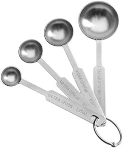 Stainless Steel Measuring Spoons - Set Of 4 Premium Metal Spoons - Strong And Durable - Engraved With Metric And Imperial / US Sizes Including Tablespoon And Teaspoon - Ideal For Cooking And General Kitchen Use, For Measuring Liquid And Dry Ingredients 17 Stainless Steel Measuring Spoons - Set Of 4 Premium Metal Spoons - Strong And Durable - Engraved With Metric And Imperial / US Sizes Including Tablespoon And Teaspoon - Ideal For Cooking And General Kitchen Use, For Measuring Liquid And Dry Ingredients -KitchenAid Shop 41R415smx7L. AC