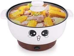4-in-1 Multifunction Electric Cooker Skillet Wok Electric Hot Pot For Cook Rice Fried Noodles Stew Soup Steamed Fish Boiled Egg Small Non-stick With Lid (2.3L, Without Steamer) -KitchenAid Shop 41R55VZibiL. AC