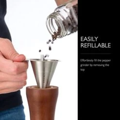 Cole & Mason 12.5-inch Forest Capstan Pepper Mill - Adjustable Pepper Grinder - Refillable Spice Tools - Hand Wash Kitchen Tools - Beech Wood -KitchenAid Shop 41R5CqKPbCL