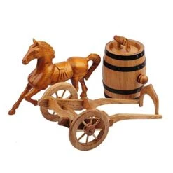 Wine Barrel-Handcrafted Using White Oak | Age Your Own Whiskey, Beer, Wine, Hot Sauce & More (Color : B)