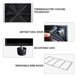 12 Bottle Wine Cooler, Black, Thermoelectric Wine Fridge, 1 Cu. Ft. (28L), Freestanding Wine Refrigerator, Red, White And Sparkling Wine Storage For Small Kitchen, Apartment, Condo, RV -KitchenAid Shop 41RGAcDoUYL