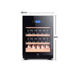 Wine Cooler Wine And Beverage Refrigerator - With Glass Front Door - Beer Wine Soda And Drink Mini Fridge - Bar Drinks Fridge Dual Zone