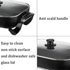 Large Capacity Nonstick Electric Skillet - Serves 4 To 6 People (16 Inch) -KitchenAid Shop 41RQ5Aguh4L