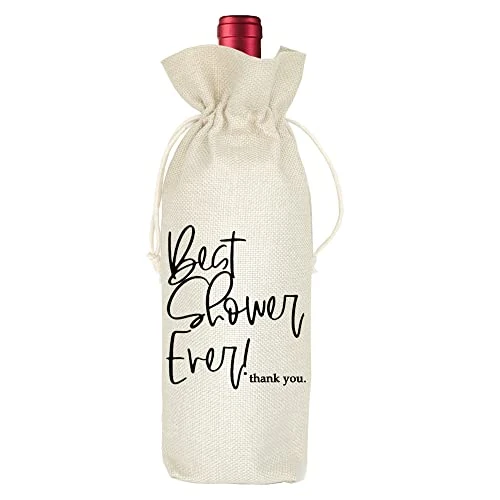 Best Shower Ever Wine Bag Gift, Shower Host Gift Ideas, Baby Shower Host Gift, Bridal Shower Host Gift, Party Host Gift, Personalized Gift Wine Bag - Burlap Drawstring Wine Bag 3 Best Shower Ever Wine Bag Gift, Shower Host Gift Ideas, Baby Shower Host Gift, Bridal Shower Host Gift, Party Host Gift, Personalized Gift Wine Bag - Burlap Drawstring Wine Bag