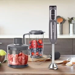 Immersion Hand Blender, 3 In 1, 300 Watts 2 Speeds Multi-purpose With Whisk,Mixing Beaker,Food Chopper Grinder Attachments -KitchenAid Shop 41RSC3CMlwL