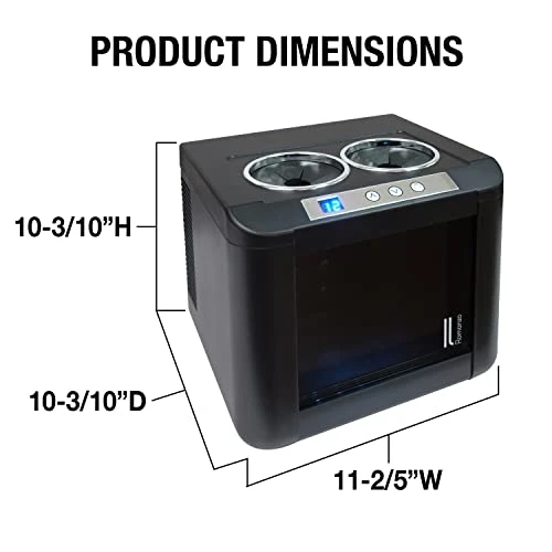 IL-OW002 Wine Chiller Refrigerator Open Countertop Thermoelectric Cooling Freestanding Design, Adjustable Temperature Control, 2-Bottle, Black 7 IL-OW002 Wine Chiller Refrigerator Open Countertop Thermoelectric Cooling Freestanding Design, Adjustable Temperature Control, 2-Bottle, Black - Image 5