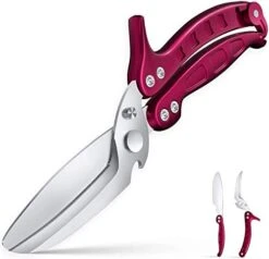 Multi-purpose Kitchen Shears Scissors, Heavy Duty Stainless Steel Scissors With Strong Straight Edge Snips (Silver) -KitchenAid Shop 41RYHgiez0L. AC