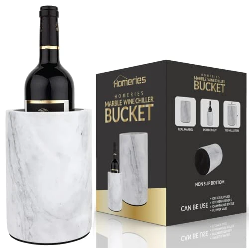 Marble Wine Chiller Bucket - Wine & Champagne Cooler For Parties, Dinner – Keep Wine & Beverages Cold – Holds Any 750ml Bottle - Ideal Gift For Wine Enthusiasts 3 Marble Wine Chiller Bucket - Wine & Champagne Cooler For Parties, Dinner – Keep Wine & Beverages Cold – Holds Any 750ml Bottle - Ideal Gift For Wine Enthusiasts