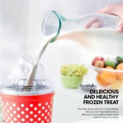 Ice Cream, Sorbet & Frozen Yogurt Maker - Homemade Gelato & Soft Serve Ice Cream Maker Machine With 4 Glass Cups - Double-Insulated Freezer Bowl, Mixing Paddle, Lid - 1.5 Quart Capacity -KitchenAid Shop 41RjUpHoyML