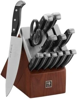 Statement Razor-Sharp 20-Piece White Handle Knife Set With Block, German Engineered Knife Informed By Over 100 Years Of Mastery