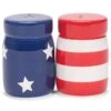 Ranspac Set Of Patriotic Mason Jar Salt And Pepper Shakers - Red/White/Blue