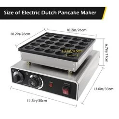 Dutch Pancake Maker Electric Mini Pancake Iron Muffin Machine 25pcs Non-stick Dorayaki Maker 110V Commercial Home Kitchen Dutch Pancakes Machine For Baking Crepes, Muffins, Dutch Pancakes 13 Dutch Pancake Maker Electric Mini Pancake Iron Muffin Machine 25pcs Non-stick Dorayaki Maker 110V Commercial Home Kitchen Dutch Pancakes Machine For Baking Crepes, Muffins, Dutch Pancakes -KitchenAid Shop 41RuFRZu83L