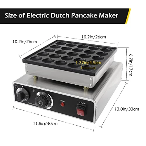 Dutch Pancake Maker Electric Mini Pancake Iron Muffin Machine 25pcs Non-stick Dorayaki Maker 110V Commercial Home Kitchen Dutch Pancakes Machine For Baking Crepes, Muffins, Dutch Pancakes 8 Dutch Pancake Maker Electric Mini Pancake Iron Muffin Machine 25pcs Non-stick Dorayaki Maker 110V Commercial Home Kitchen Dutch Pancakes Machine For Baking Crepes, Muffins, Dutch Pancakes - Image 6