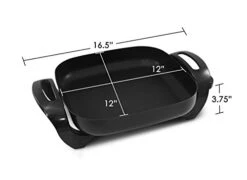 Cuisine EG-1220G 12-Inch Non-Stick Electric Skillet With Glass Lid, Black -KitchenAid Shop 41RuUUqjJJL