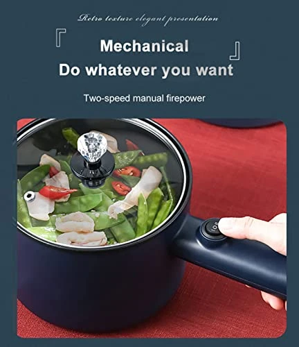 Electric Hot Pot, 1.8L Non-Stick Coating Multi-Function Rice Cooker, Suitable For Home, Dormitory And Office Use, Steak, Noodles, Soup, Ramen(Jade Green2) 6 Electric Hot Pot, 1.8L Non-Stick Coating Multi-Function Rice Cooker, Suitable For Home, Dormitory And Office Use, Steak, Noodles, Soup, Ramen(Jade Green2) - Image 4